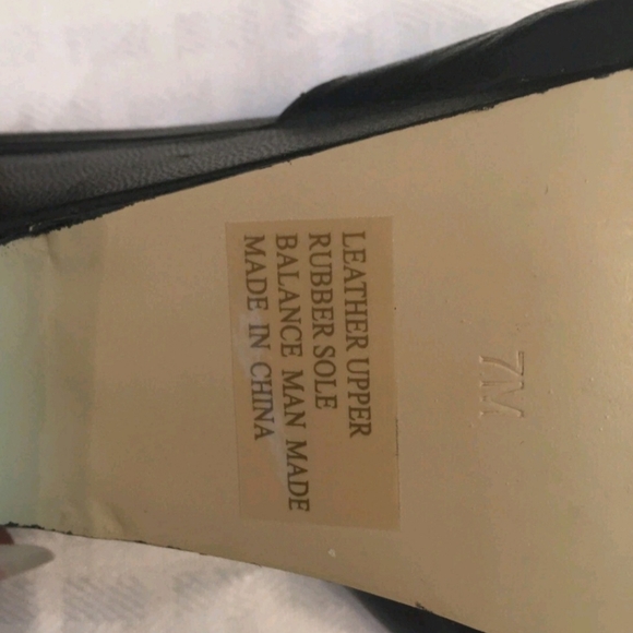 Coldwater Creek Aqua & Black Heel With Rose S 7 - Picture 3 of 6